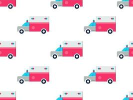 an ambulance truck pattern in a flat style vector