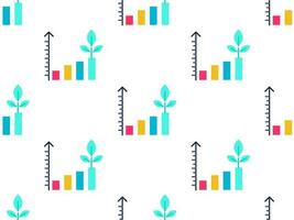 a seamless pattern with colorful arrows and graphs vector