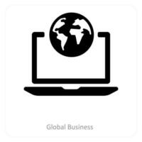 Global Business and business icon concept vector