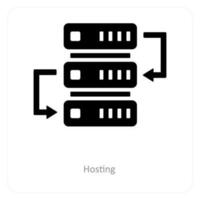 Hosting and connection icon concept vector