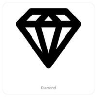 Diamond and gem icon concept vector