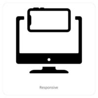 Responsive and technology icon concept vector