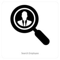 Search Employee and business icon concept vector