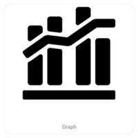 Graph and diagram icon concept vector