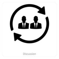 Discussion and idea icon concept vector