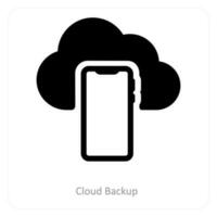 Cloud Backup and connection icon concept vector