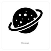 Universe and earth icon concept vector