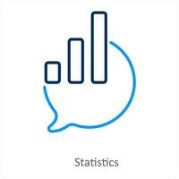 Statistics and chart icon concept vector