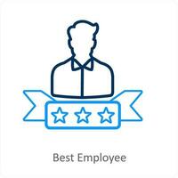 Best Employee and star icon concept vector