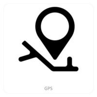 GPS y navegación icono concepto vector