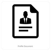 Profile Document and file icon concept vector