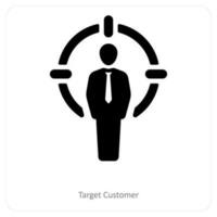 Target Customer and audience icon concept vector
