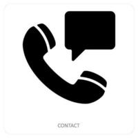 Contact and business icon concept vector