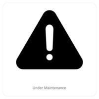 Under Maintenance and architect icon concept vector
