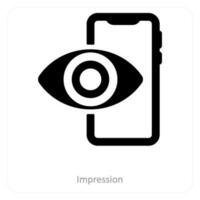 Impression and advertisement icon concept vector