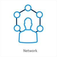 Network and global icon concept vector