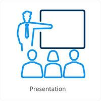 Presentation and analysis icon concept vector