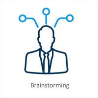 Brainstorming and brain icon concept vector