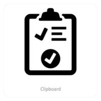 Clipboard and list icon concept vector