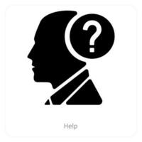 Help and businessman icon concept vector