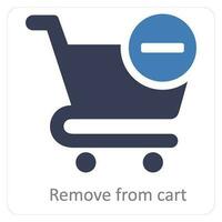 Remove From Cart icon concept vector