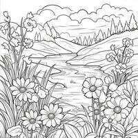 Spring Coloring Pages photo