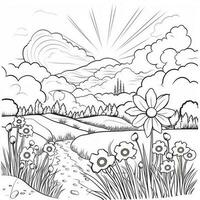 Spring Coloring Pages photo