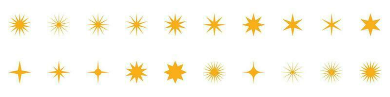 Set of starburst. Star icons. Collection of trendy stars shapes. Vector icons for apps and websites.