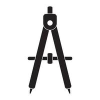 Drawing compass icon. Divider icon for website design. vector