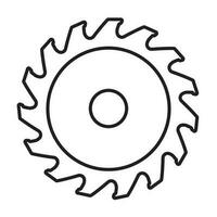 Circular saw line icon. Saw blade icon, out line vector icon, simple thin line vector icon. Editable stroke.