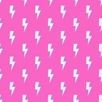 Lightning seamless pattern. Pink background with electric lightning bolts. Thunder vector pattern, wallpaper. Bolt symbol background.