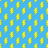 Electric lightning bolt seamless pattern. Vector background.