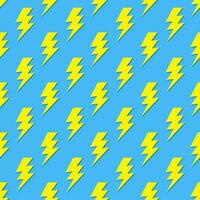 Electric lightning bolt seamless pattern. Vector background.