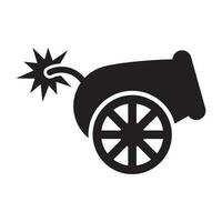 Cannon icon. War, weapon icon vector image.