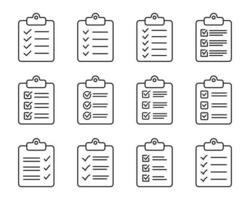 Clipboard line icon. Checklist symbol for web site and app design. vector