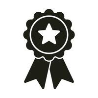 Award icon. Achieve vector icon. Achievement symbol. Ribbon badge vector illustration.