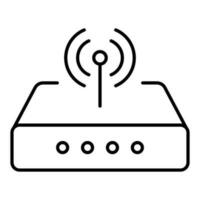 Router icon. Router related signal line icon isolated, wifi router. vector