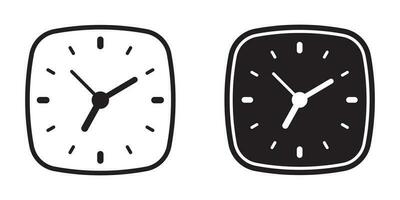 Clock icon, time icon. Vector illustration.