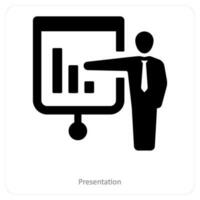 Presentation and business icon concept vector