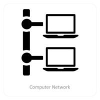 Computer Network and connection icon concept vector