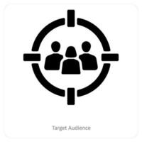 Target Audience and target icon concept vector