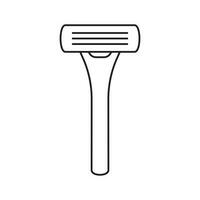 Shaving razor icon. Razor flat line icon. Expanded stroke. vector