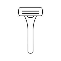 Shaving razor icon. Razor flat line icon. Expanded stroke. vector