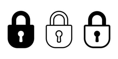 Padlock icon. Padlock with keyhole, security icon. vector