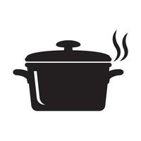 Cooking pan icon, Pot icon vector isolated.