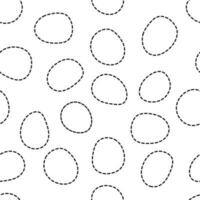 Abstract seamless pattern with a variety of spots with dotted lines. Uneven, white circles, form of water drops. Empty space, vector image. Minimalism background.