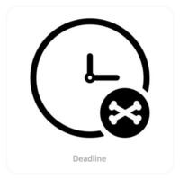 Deadline and calendar icon concept vector