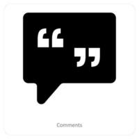 Comments and chat icon concept vector