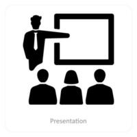 presentación y negocio icono concepto vector