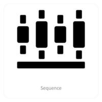 secuencia y serie icono concepto vector